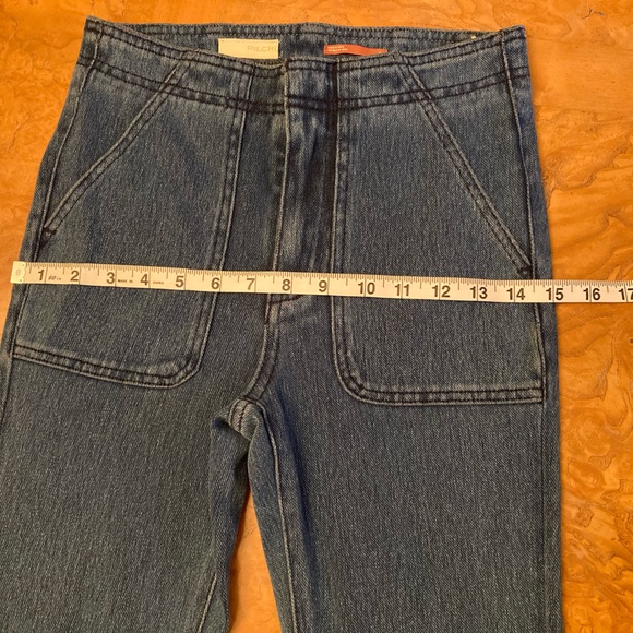 Pilcro Anthropologie High Rise trouser Boot Cut Jeans Blue Denim - size 0 - Picture 13 of 15